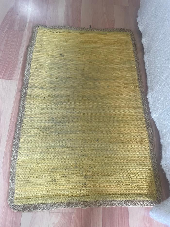 The rug before beating it 