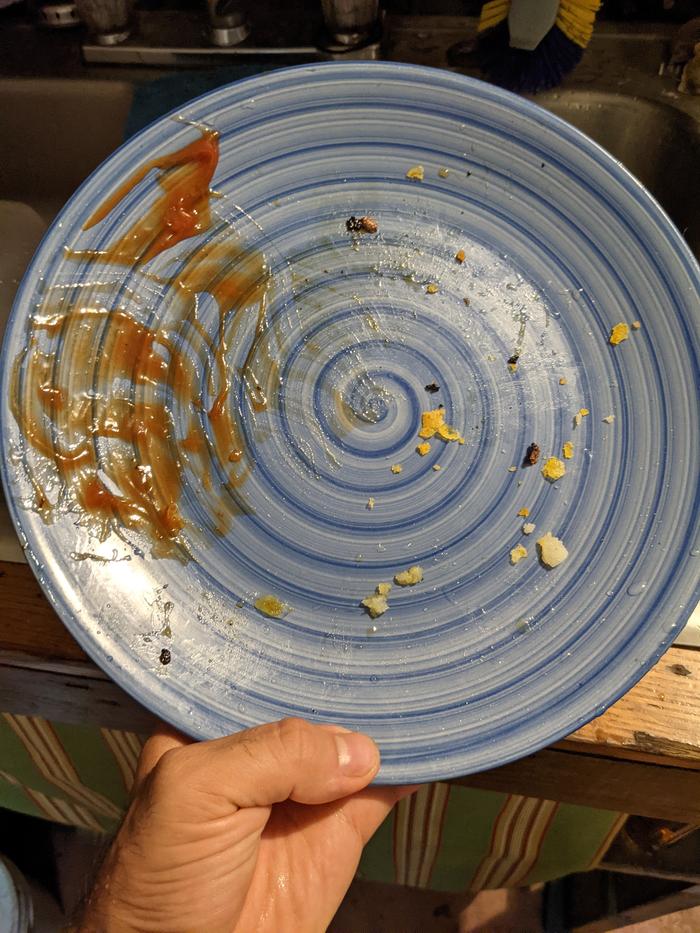 Dirty plate.