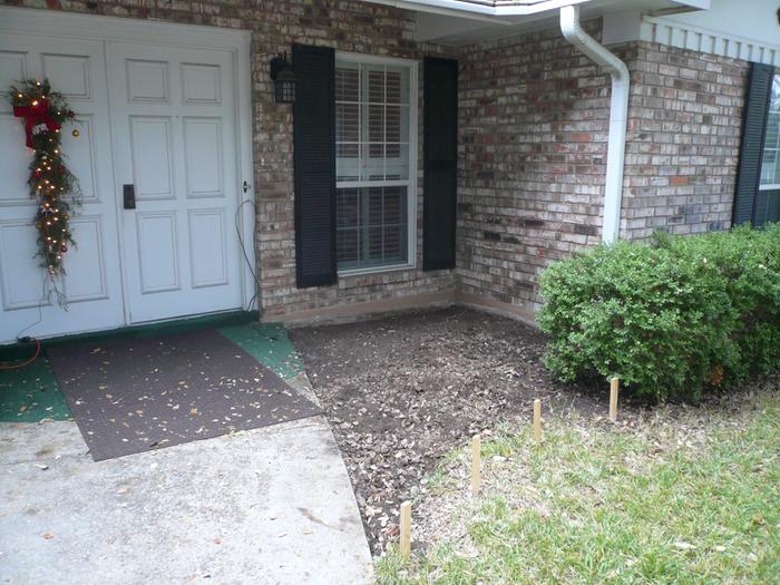 urban shade garden area ready for soil prepping