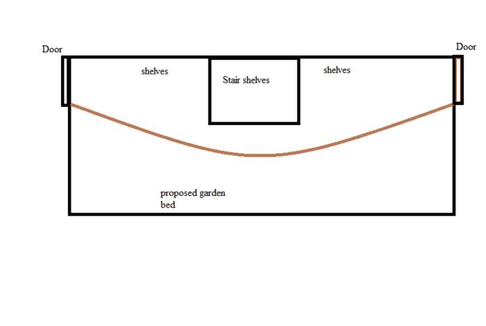 drawing of greenhouse floor plan