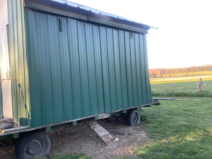 Hay wagon coop/ egg wagon