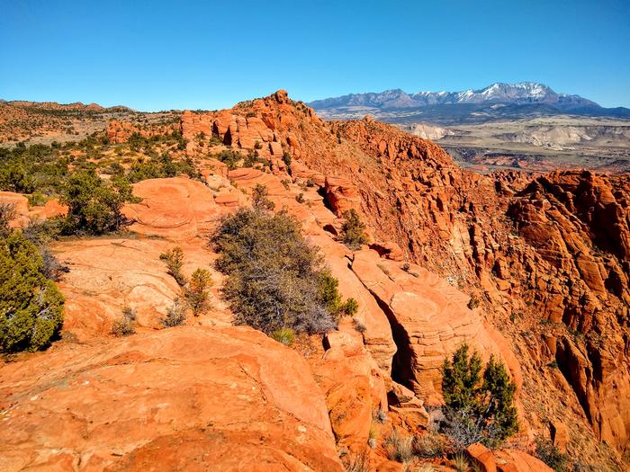 Snow Canyon State Park just to the right in the valley below.