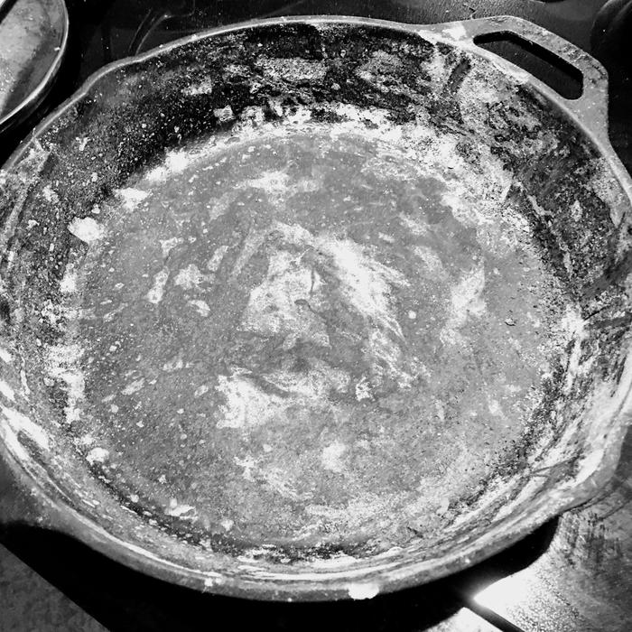 Dusted pan with flour before baking and it came out without sticking