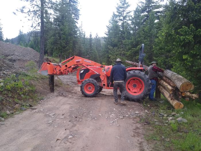 The newest innovation of Wheaton Labs. Is it a tractor? Is it a gate? It's a tractor gate!