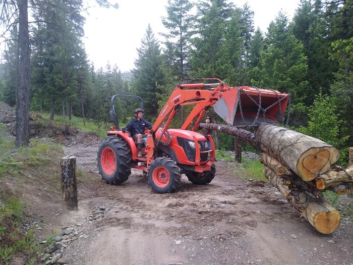 Moving the tractor into position