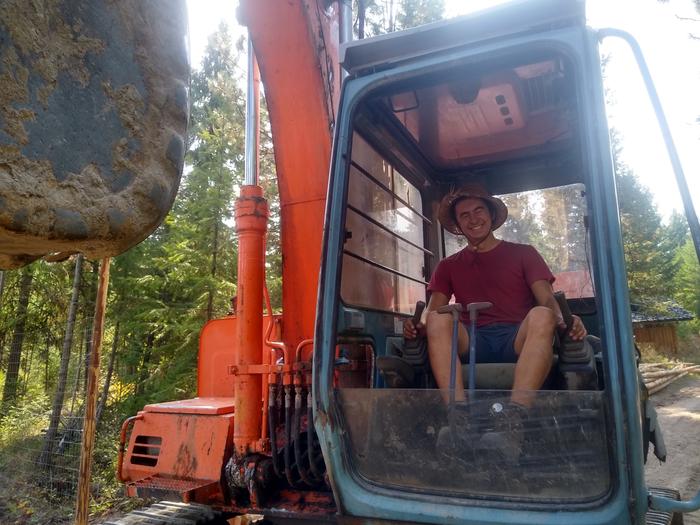 Got to drive the excavator for the first time