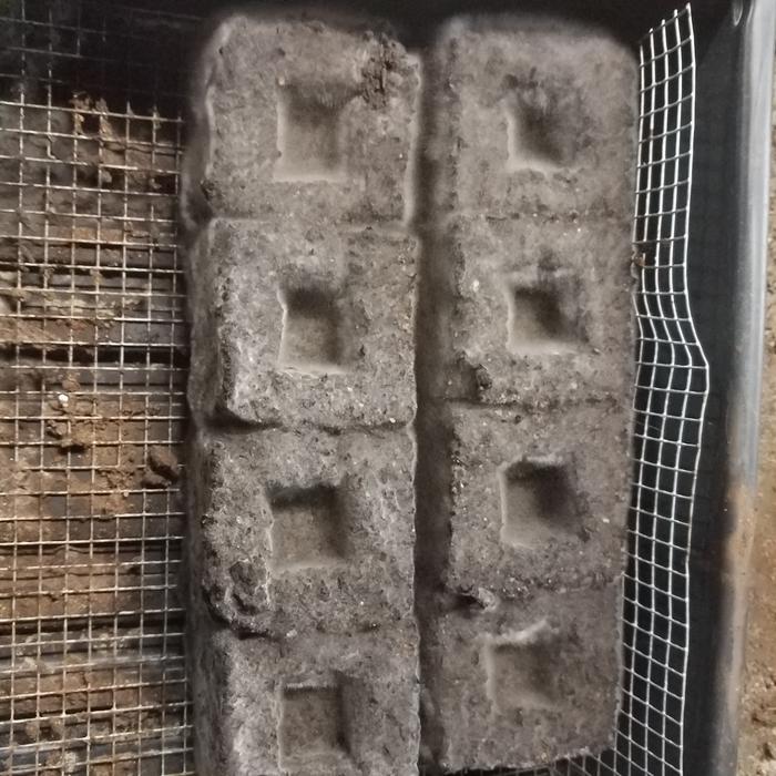 Unused soil block after 12 hours