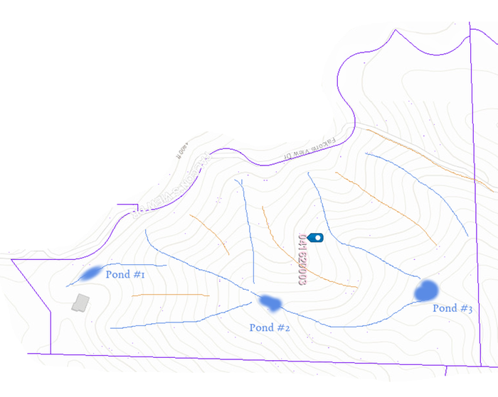 Topo with possible pond sites.