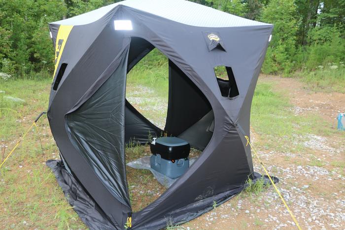 Frabil ice-fishing tent makes a great bathroom