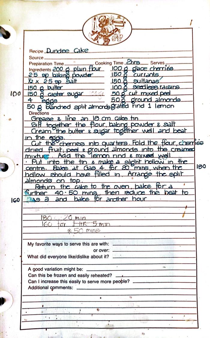 Dundee cake recipe