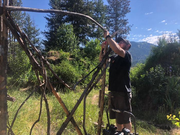 Cory and I doing some gate repair 