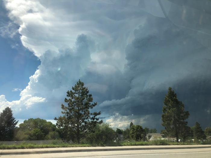 Storm that produced heavy rains in the bright sunshine.. my favorite!