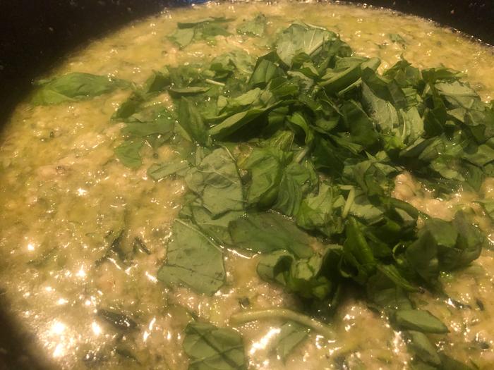 A zucchini pesto of sorts for dinner 