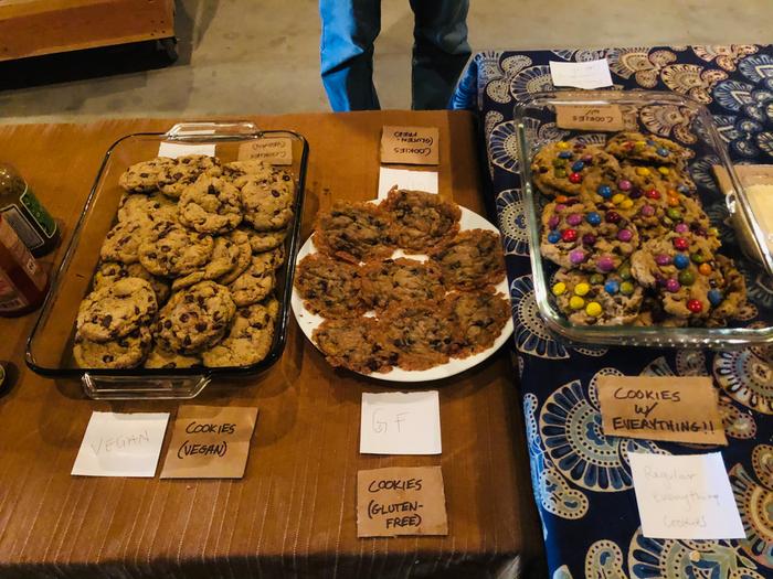 So many cookies made by one of the attendees, Robyn. So delicious!