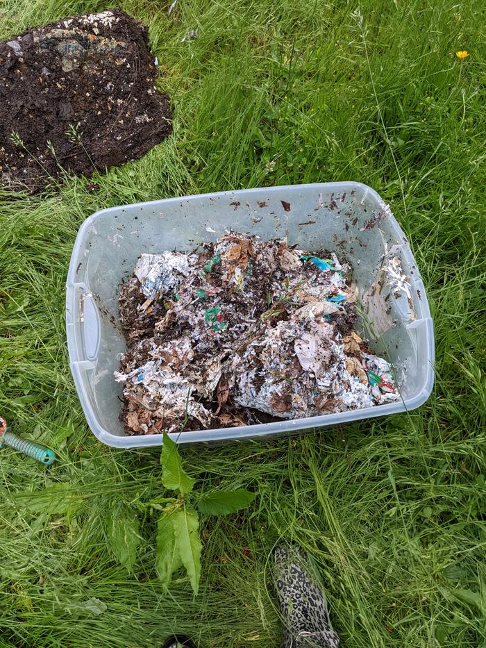 All the compost that accumulate during the winter