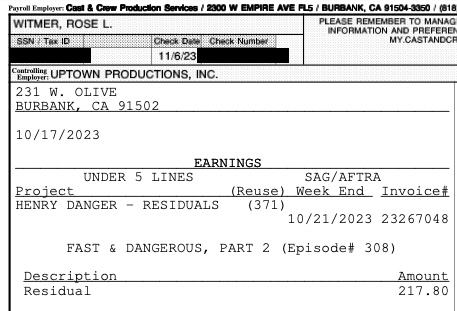 Residuals from October 2023