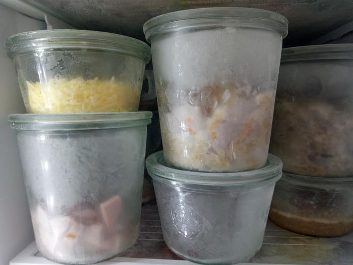 jars in the freezer