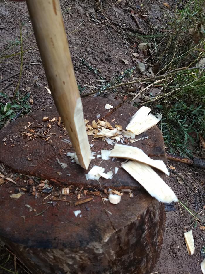 Carving the pan scraper