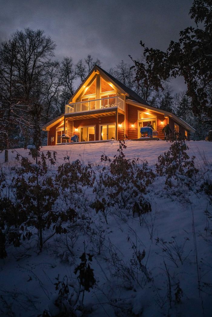 House in Minnesota Winter