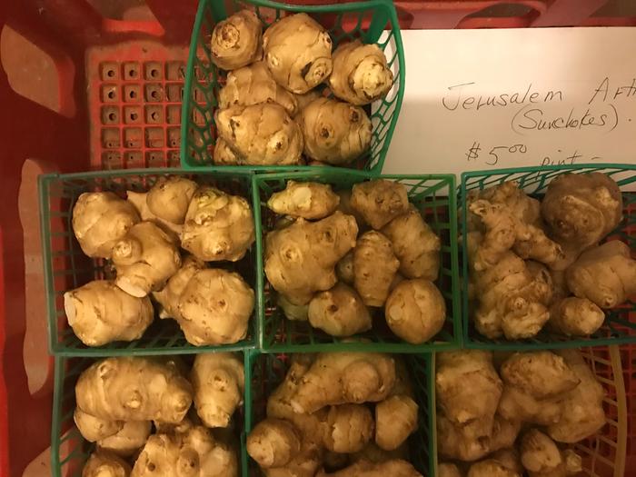 Jerusalem artichokes selling price about $8. a pound here