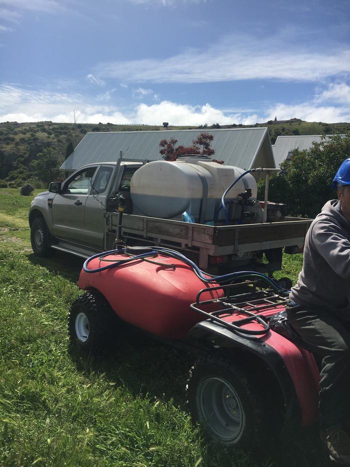 Our truck and spray set up.