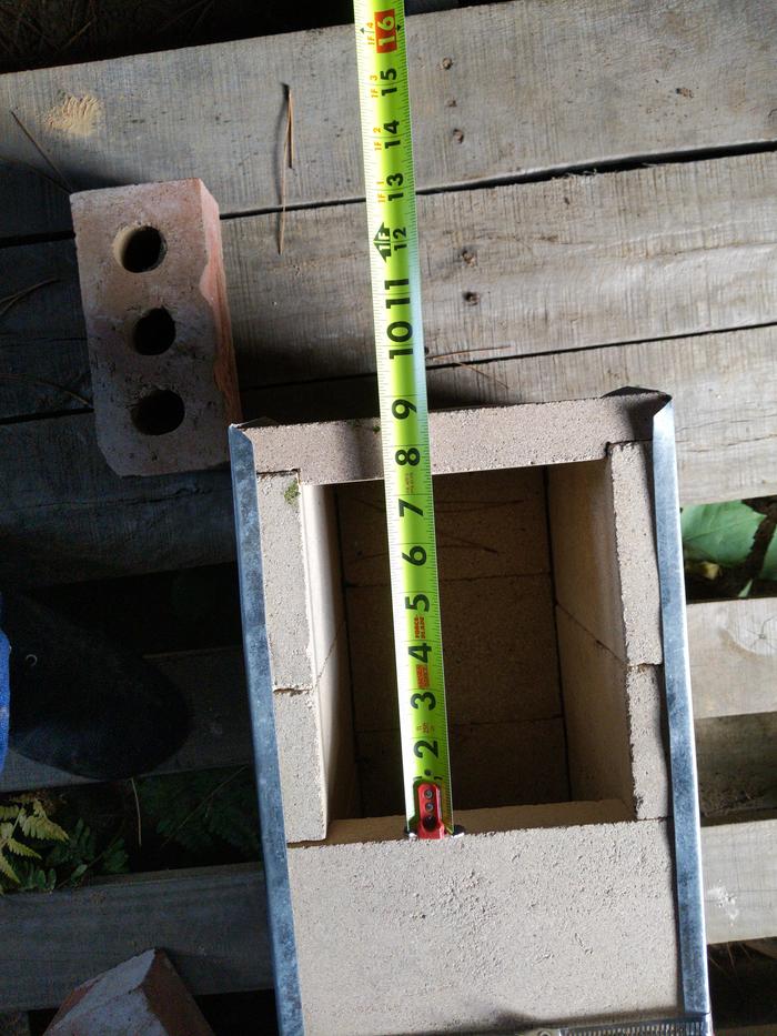 measuring core for rocket mass heater