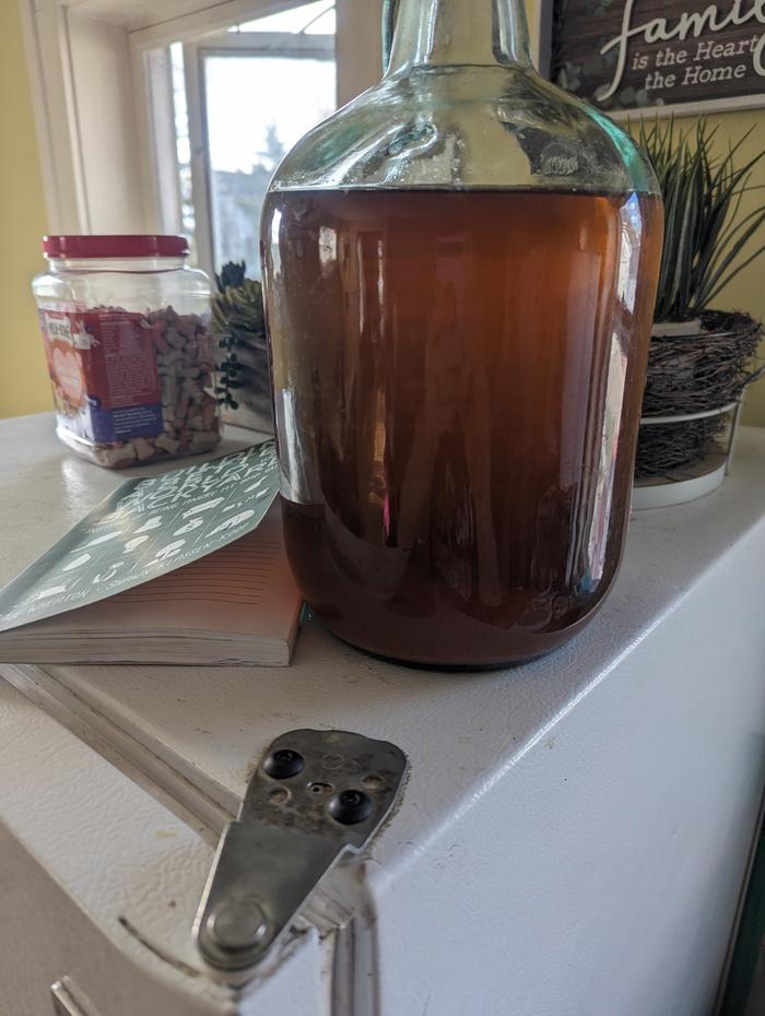 Had to bottle this to clear a jug... chocolate banana mead