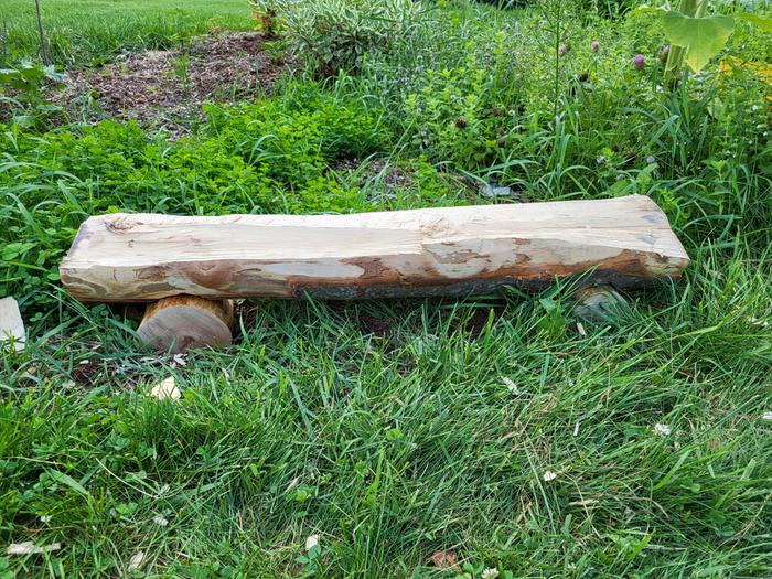 making a simple log bench