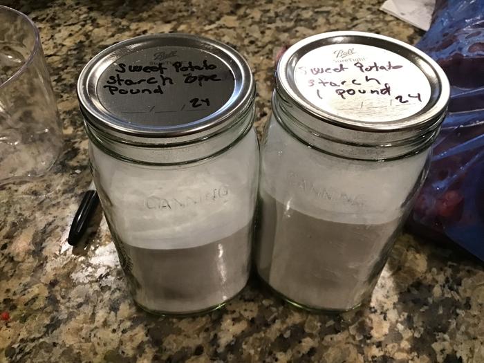 I add one pound to each jar, to keep track of how much I make. The goal is 10 pounds.