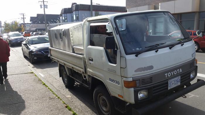 a drop side flatbed truck