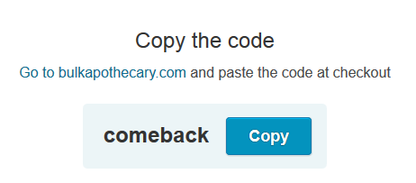 Coupon code for bulk apothecary