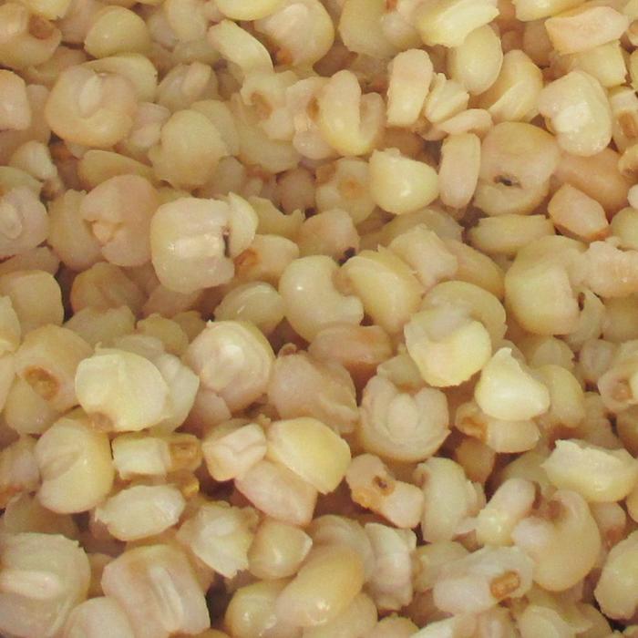 We are nibbling freshly rinsed kernels...nice flavor and good slightly chewy texture.