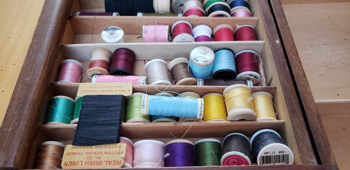 silk, cotton, linen thread box