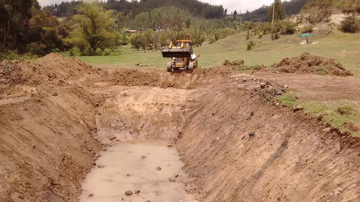 Quite steep walls for a pond?