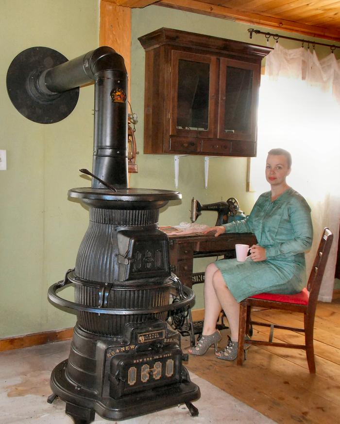 This is the pot bellied stove that could be used for cooking in an emergency