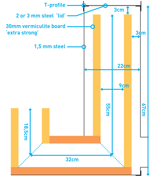 rocket stove dimensions