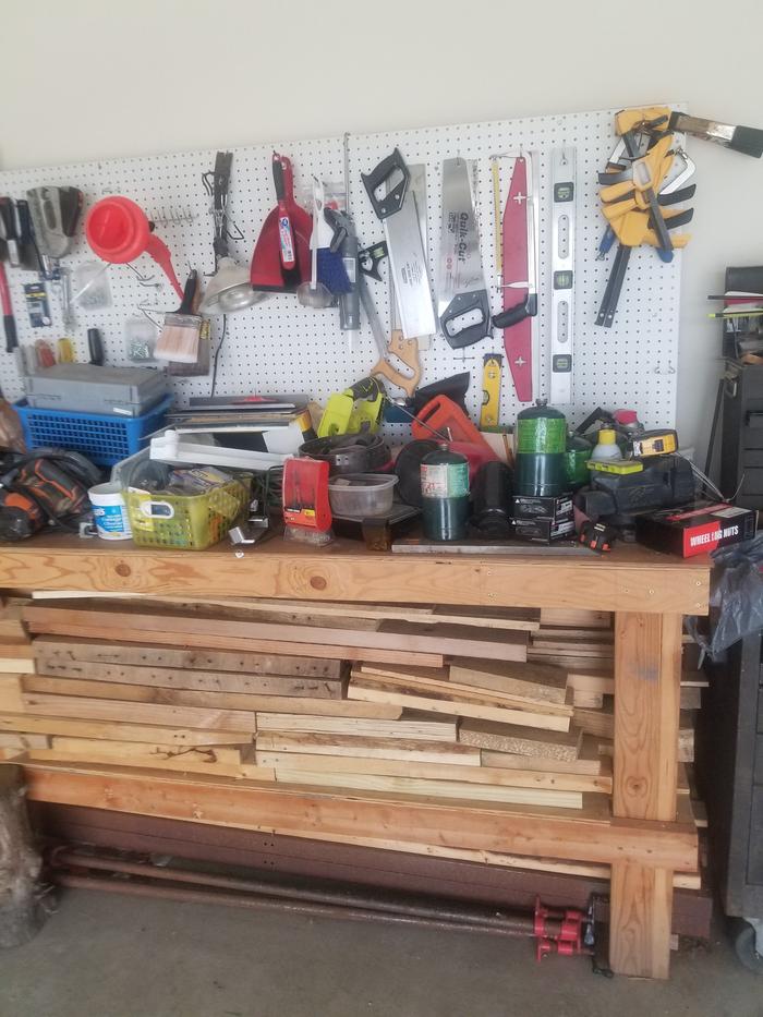 work bench before