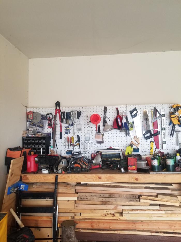 work bench after