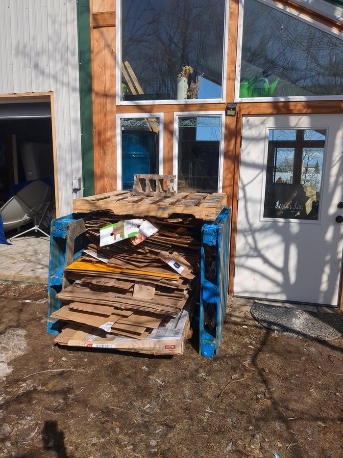 Look how much cardboard we had!