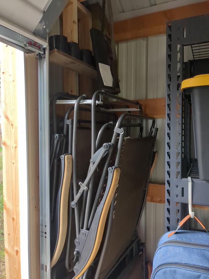 Hung the chairs up.