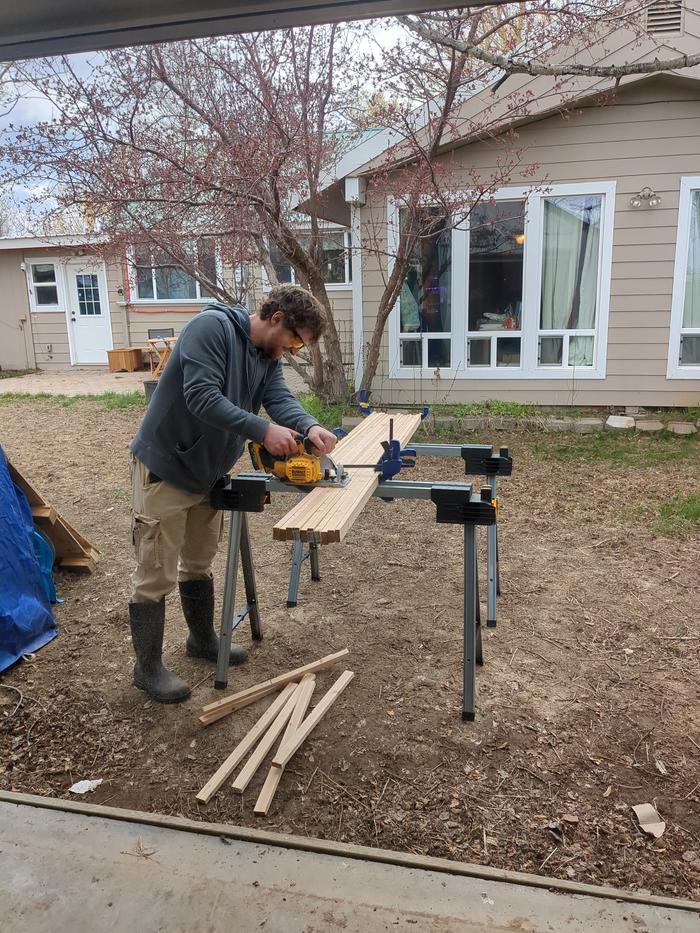 We were able to use the space right away. Super easy to pull out the sawhorses and tools and work out the garage door.