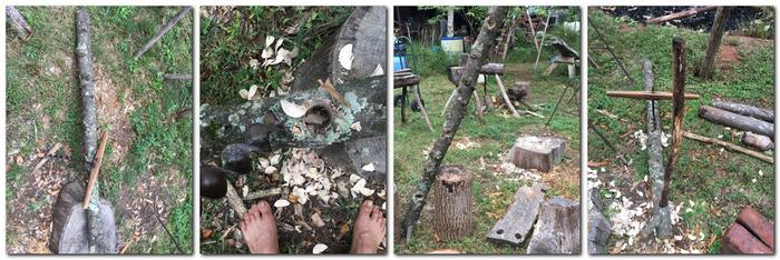 starting log and boring holes