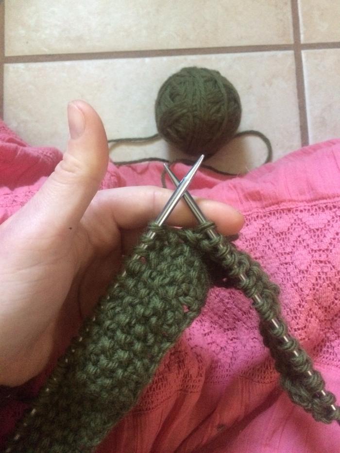 knitting in progress