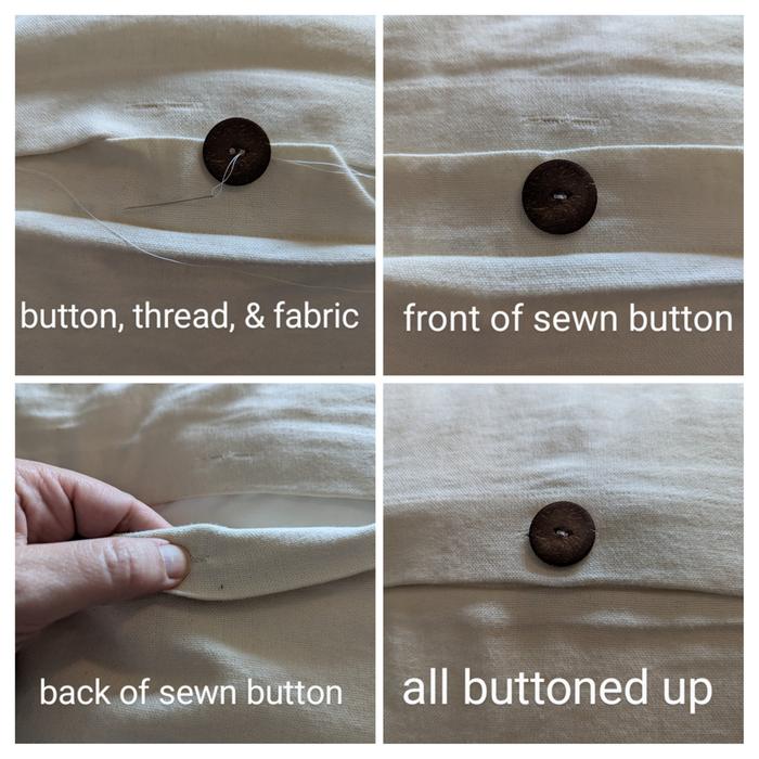 steps to sewing on a button