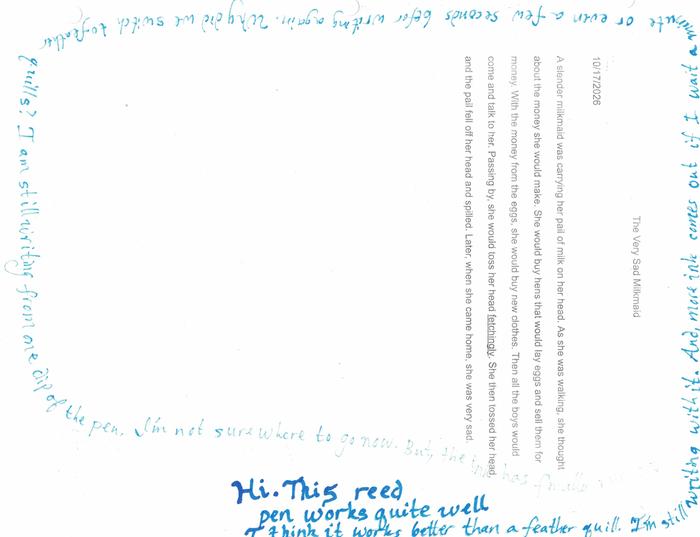 I was *not* expecting to be able to write that much! (My son's homework that we hole-punched wrong was my scratch paper.)