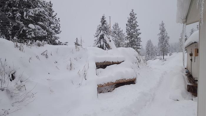 Large amount of snow fall last night