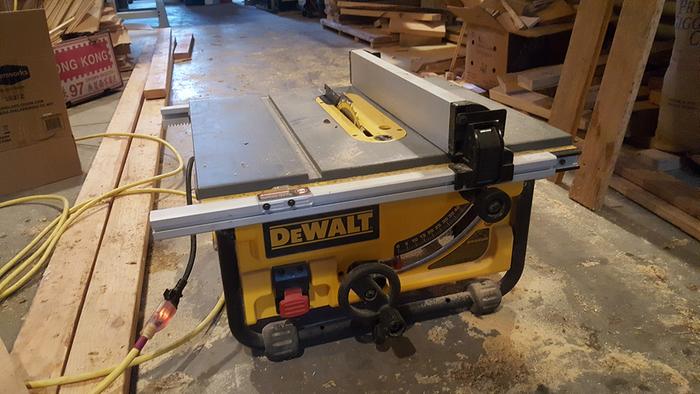 Another one of my favorite power tools, the Dewalt table saw