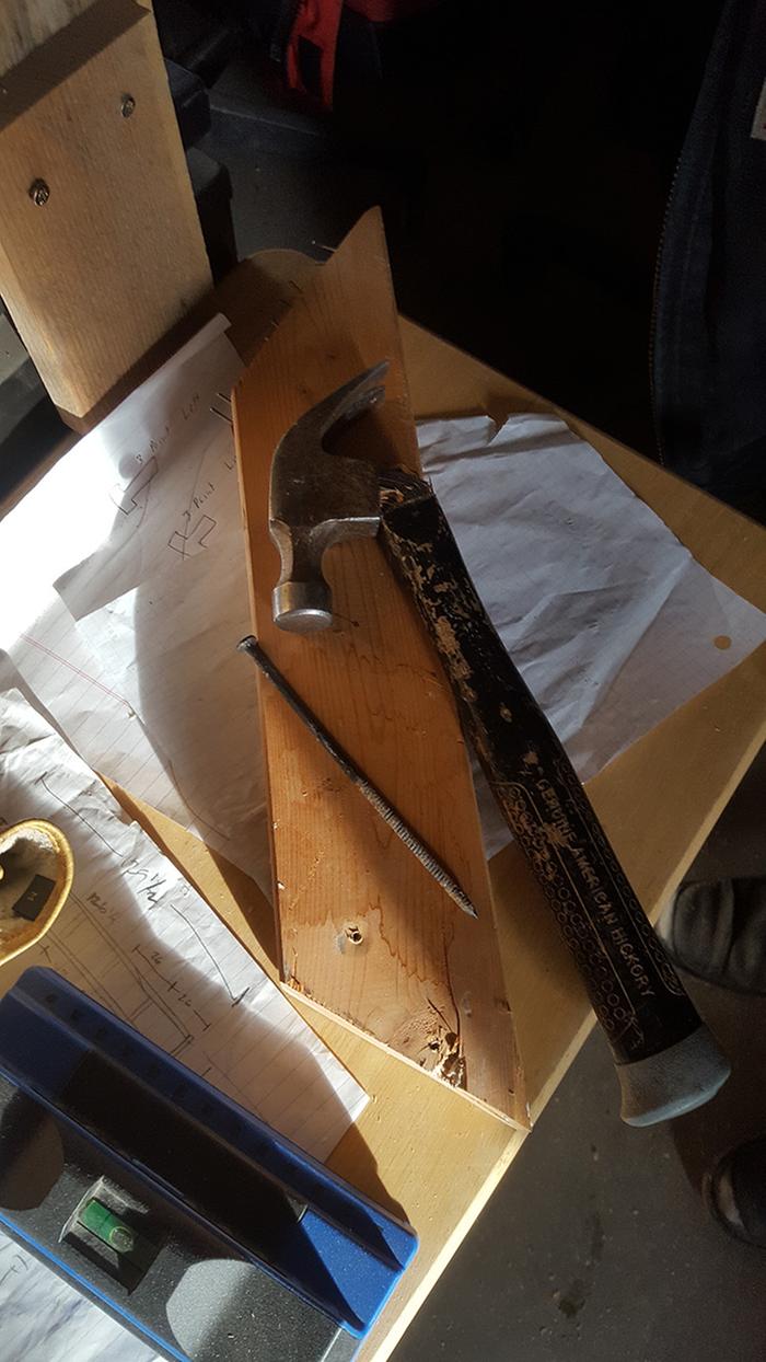 Feat of strength, Brother Boot Robbie broke a hammer removing some very stubborn shelving :P