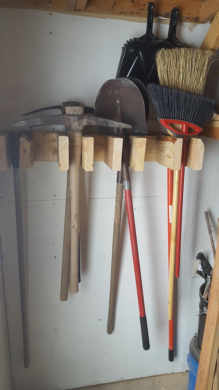 Finished tool rack in Library