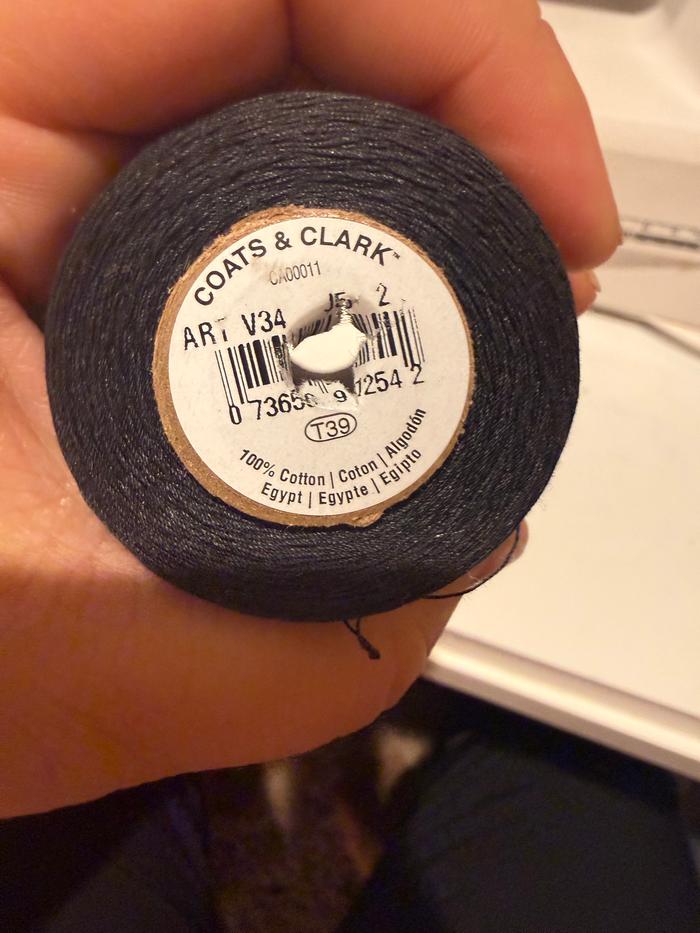 Cotton thread for sewing.